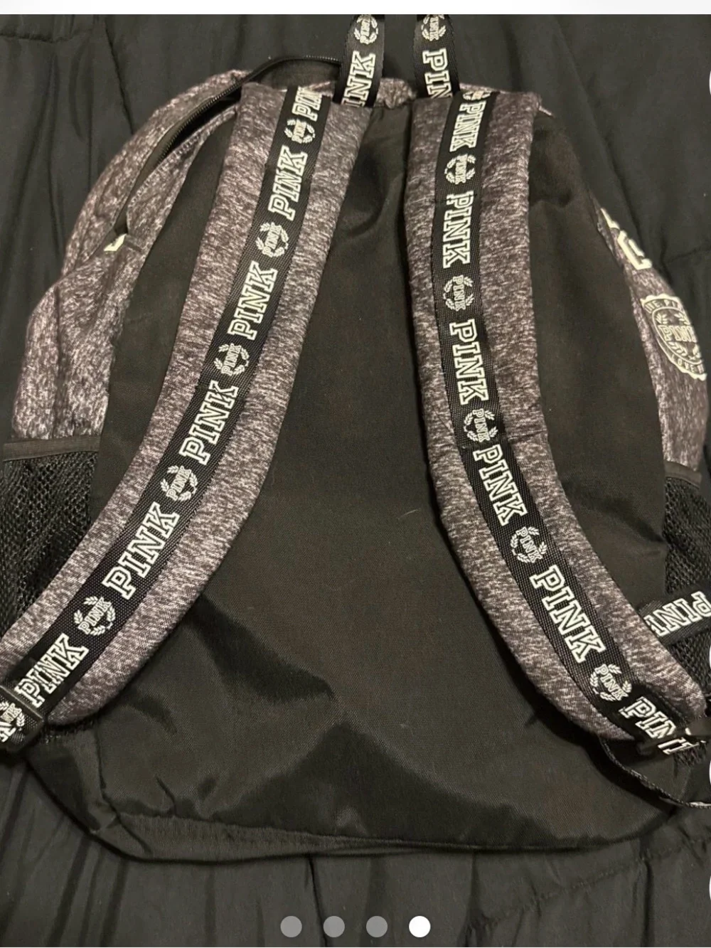 PINK Victoria's Secret Black and Heather Gray Men's Backpack